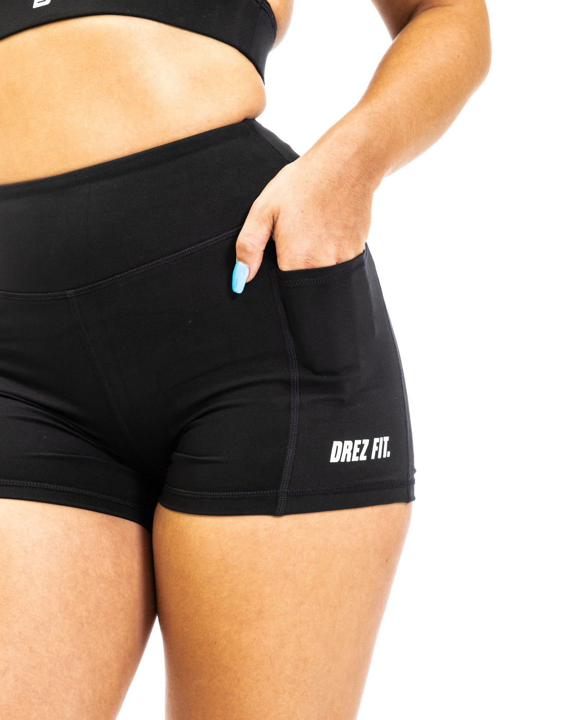 Lust Scrunch Bum Pocket - Shorts (Jet Black) – Drez Fit